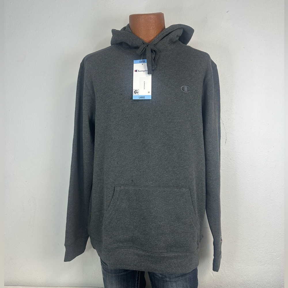 Champion Men's Granite Heather Hooded Sweatshirt
